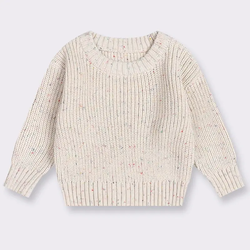 Autumn Kids Sweaters Solid Chunky Knit Girls Sweater Brief Spring Winter Long Sleeve Boys Pullover Warm Knitwear Baby Clothes