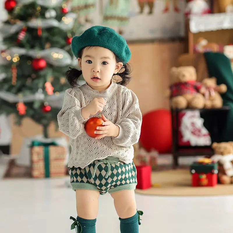Autumn Children Baby Loose Sweater Knit Winter Hollowed Out Baby Girl Clothes Round Neck Kids Toddler Girl Pullover Baby Outer