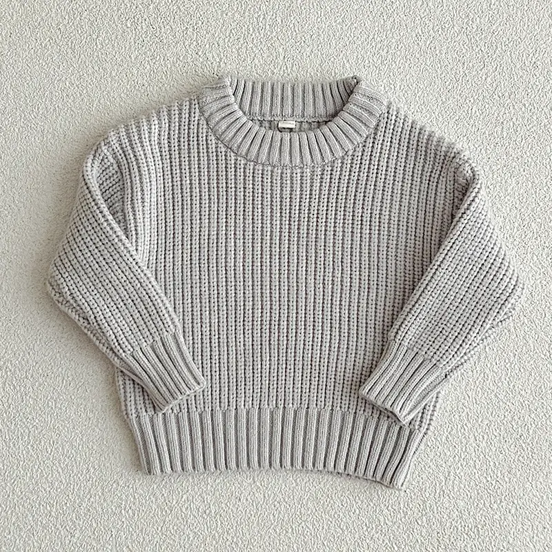 Autum Children Baby Loose Sweater Knitted Winter Baby Boy Girl Clothes Round Neck Kid Toddler Girl Boy Pullover Baby Outerwear
