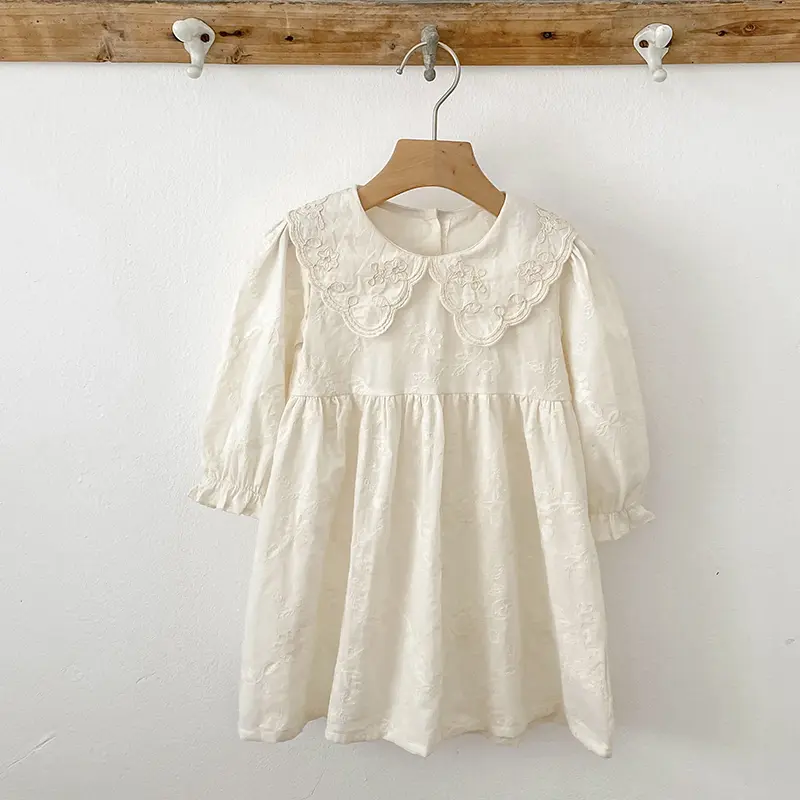 Autumn Baby Bodysuit Sisters Dress Flower Embroidery Dress Infant Girls Toddler Outfit  Baby Girls Rompers Family Sister Dress