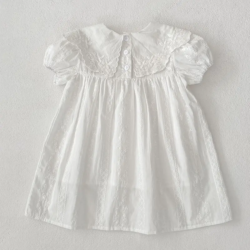 New Summer Kids Baby Girls Dress Sweet Embroidery Princess Dress New Cotton Kids Baby Girls Dress Children Clothes Dress Outfits