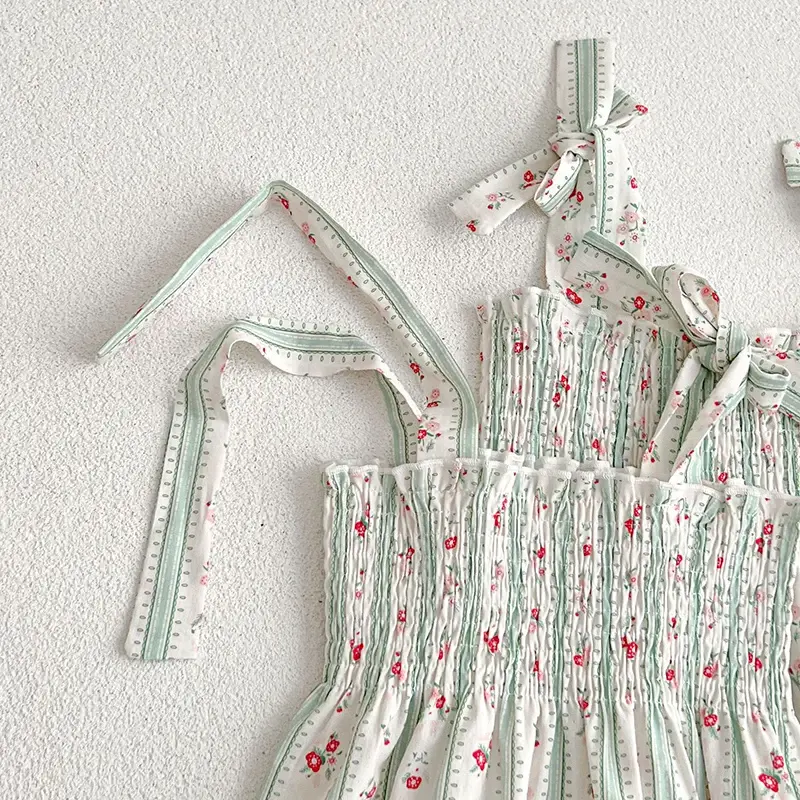 2025 New Toddler Baby Girls Jumpsuit Summer 0-24M Children Clothes Sleeveless Cotton Floral Printing Newborn Baby Girl Romper