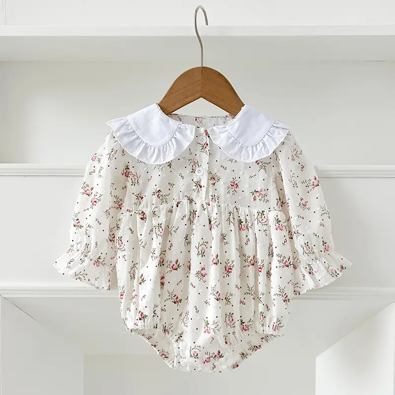 Family Sister Matching Dress Newborn Baby Girl Jumpsuit Flower Princes Cotton Long Sleeve Baby Dress Autumn Baby Sisters Clothes