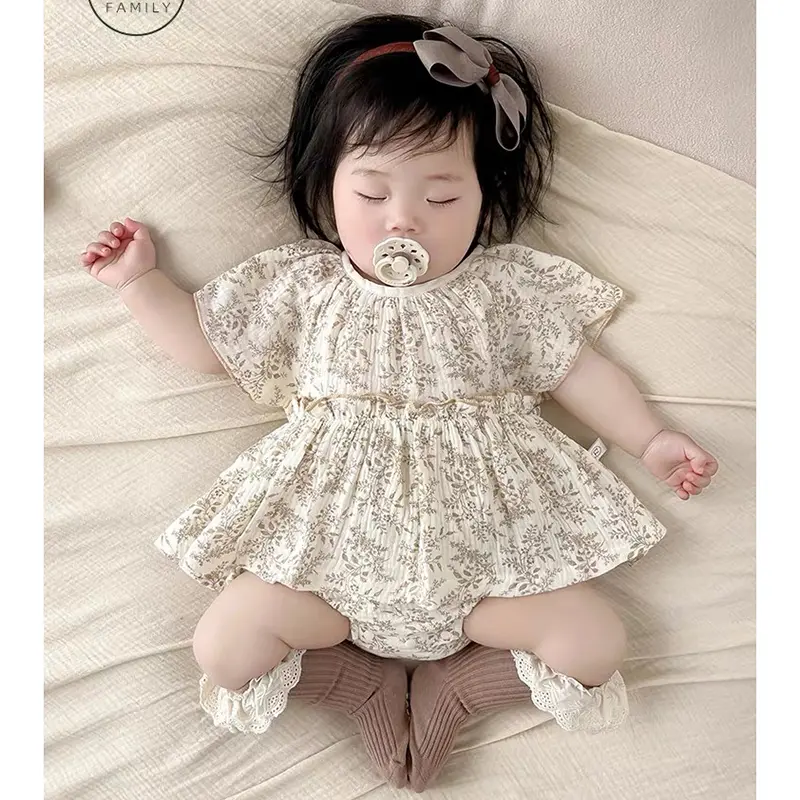 New Summer Baby Romper 0-24M Baby Girl Clothing Toddler Baby Girls Jumpsuit Sleeveless Cotton Printing Newborn Baby Girl Romper