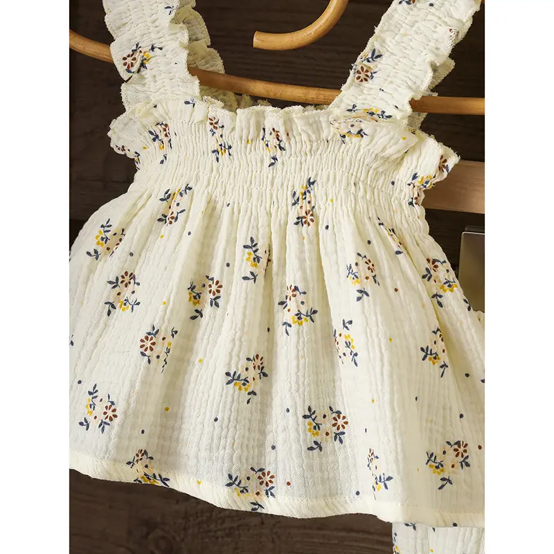 Toddler Strap Girl Suits Baby Clothes Sets Summer Cotton Printing Baby Tops Tee and Shorts Cotton Infant Tracksuit Newborn Sets