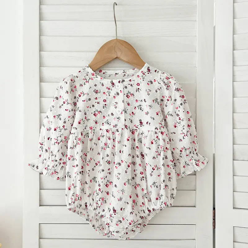 Spring New Baby Girl Party Flower Dress Rural Style Flowers Cotton Stitching Sister Dress Baby Girl Romper Kids Princess Dresses