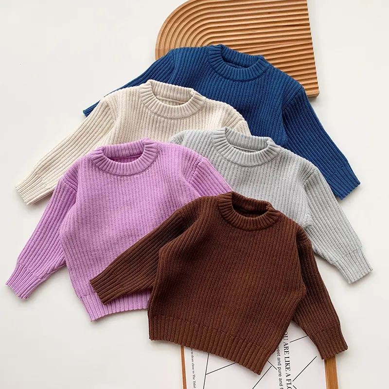 Autumn Boys Girls Sweaters Newborn Infant Knit Wear Toddler Knitting Pullovers Tops Spring Baby Girl Boy Sweaters Kids Sweaters