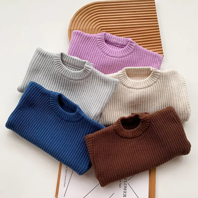 Autumn Boys Girls Sweaters Newborn Infant Knit Wear Toddler Knitting Pullovers Tops Spring Baby Girl Boy Sweaters Kids Sweaters