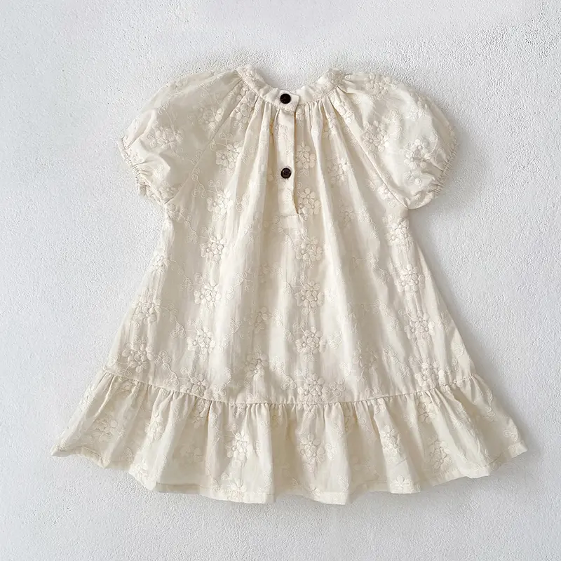 1-6Yrs Princess Dress Summer Girls Dress Cotton Baby Girl Dress Flower Embroidery Lace Girl Dress Cute Girl Dress Korean Style