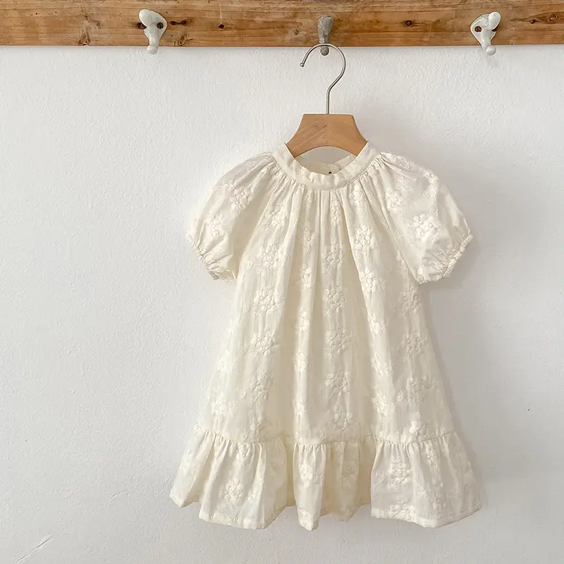 1-6Yrs Princess Dress Summer Girls Dress Cotton Baby Girl Dress Flower Embroidery Lace Girl Dress Cute Girl Dress Korean Style