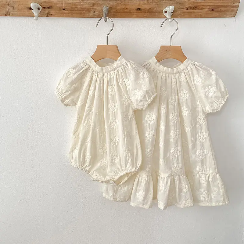 1-6Yrs Princess Dress Summer Girls Dress Cotton Baby Girl Dress Flower Embroidery Lace Girl Dress Cute Girl Dress Korean Style