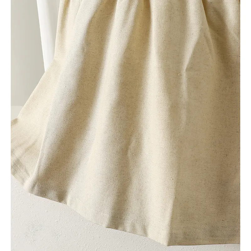 1-6Yrs Solid Linen Cotton Ruffle Sleeve Kids Dresses Summer Princess Party Dress Toddler Girl A-Line Sundress Baby Girl Dress
