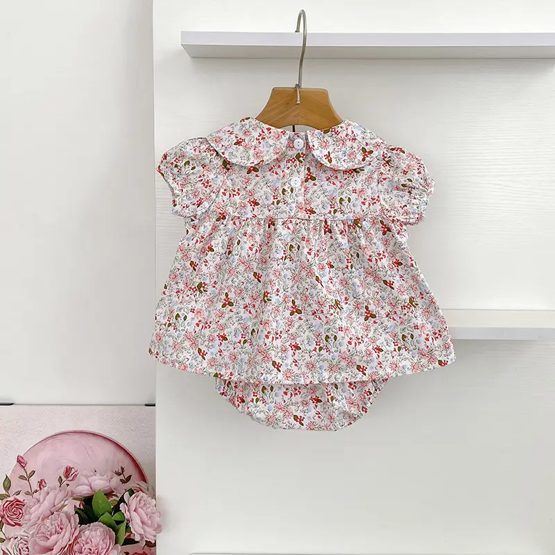 New Baby Clothes Sets Summer Toddler Girl Strap Suits Cotton Printing Baby Girls Tops Tee and Shorts Infant Fashion Newborn Sets