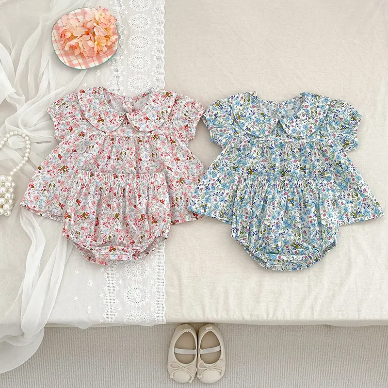 New Baby Clothes Sets Summer Toddler Girl Strap Suits Cotton Printing Baby Girls Tops Tee and Shorts Infant Fashion Newborn Sets