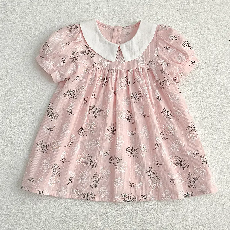 New Girls Flower Girl Dresses 1-6Yrs Summer Baby Dresses Girls Pink Girls Dresses Fashion Kids Dress Children's Costumes Clothes