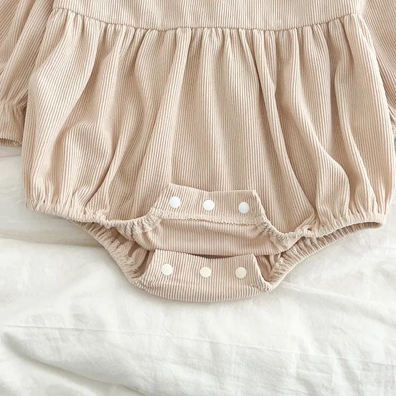2025 New Toddler Baby Girls Romper Spring Children Clothes Ruffled Long Sleeved Cotton Baby Clothing Flower Baby Girls Jumpsuit