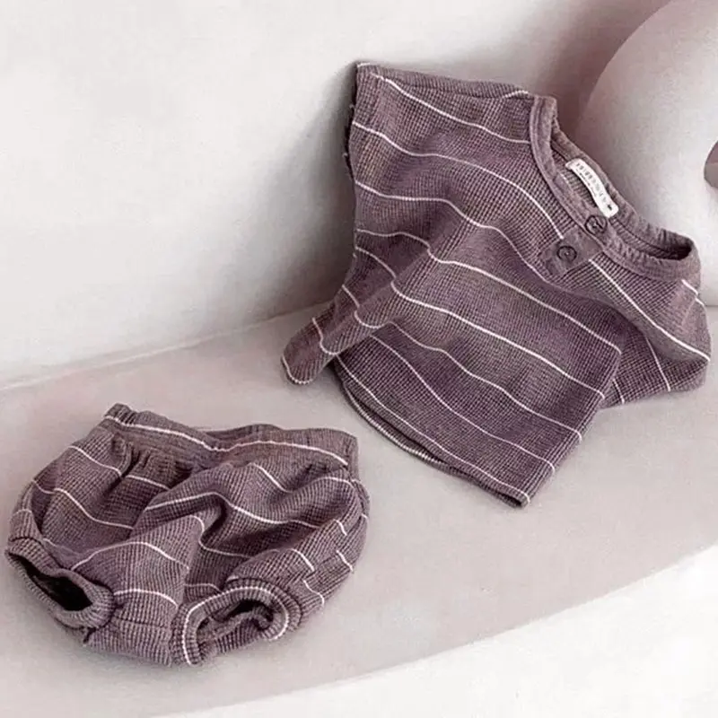 0-3Y Baby Clothing Set Summer Lining Girls Sports Set Striped Tee and Bloomer 2Pcs Boy Clothes Suit Outfits Infant Clothing Set