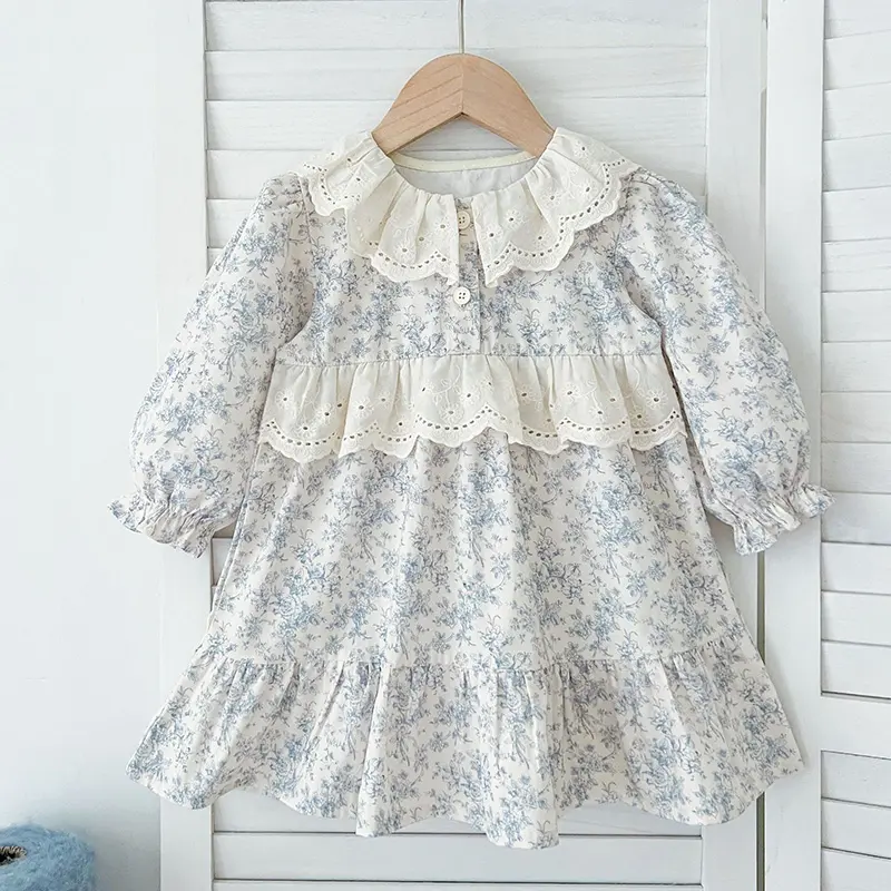 0-6Yrs Baby Girl Princess Dress Spring Children Outfits Sweet Embroidery Clothes Kids Toddler Girl Dresses Infant Baby Clothes
