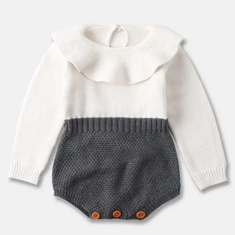 2025 Newborns Knitted Romper Baby Boys Girls Bodysuits Knitted Newborn Spring Autumn Onesie Jumpsuits Toddler Infant Clothes