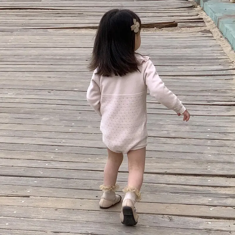 Girl Overall Autumn New Born Baby Knitted Romper Baby Girls Romper Ruffle Long Sleeve Newborn Baby Clothes Infant Knit Jumpsuits