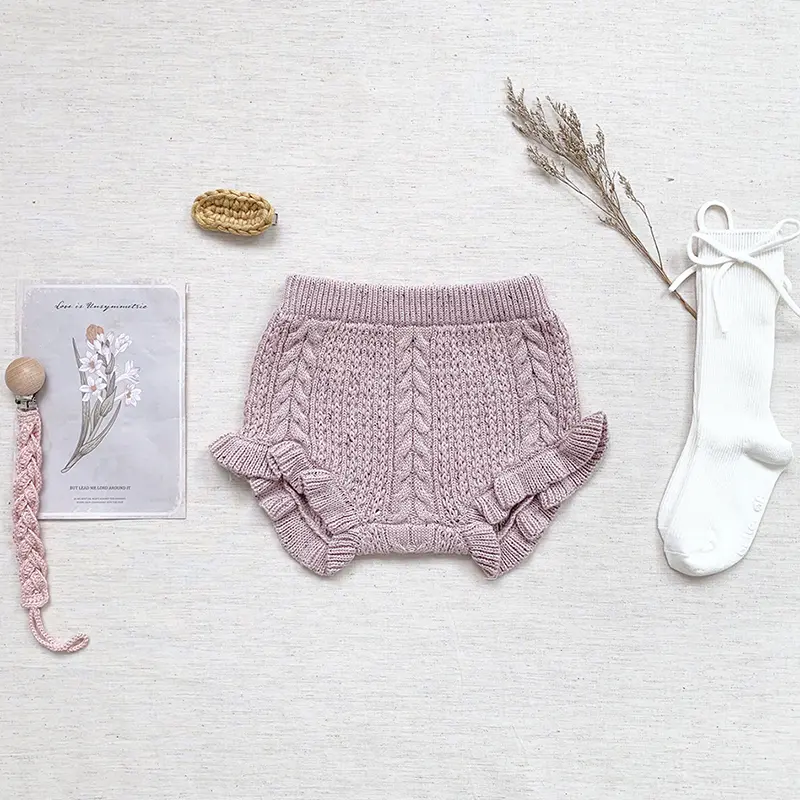 2025 Autumn Kids PP Shorts Baby Boys Girls Knit Short Children's Clothing Casual Baby Boys Girls Shorts Spring Children Short