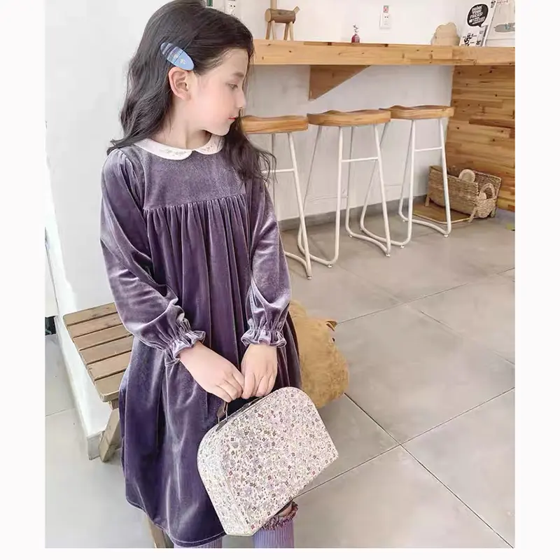 Toddler Girl Party Dress Autumn Winter 1-6Years Children Christmas And New Year Princess Dress Red Velvet Girl Carnival Costume