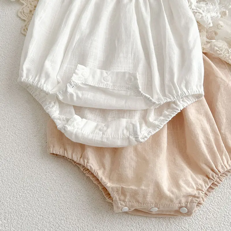 Summer Baby Clothes Newborn Girls Rompers Cotton Lace Flying Sleeve Baby Girls Bodysuit Infant Girls Outfits Girl Bodysui Korean