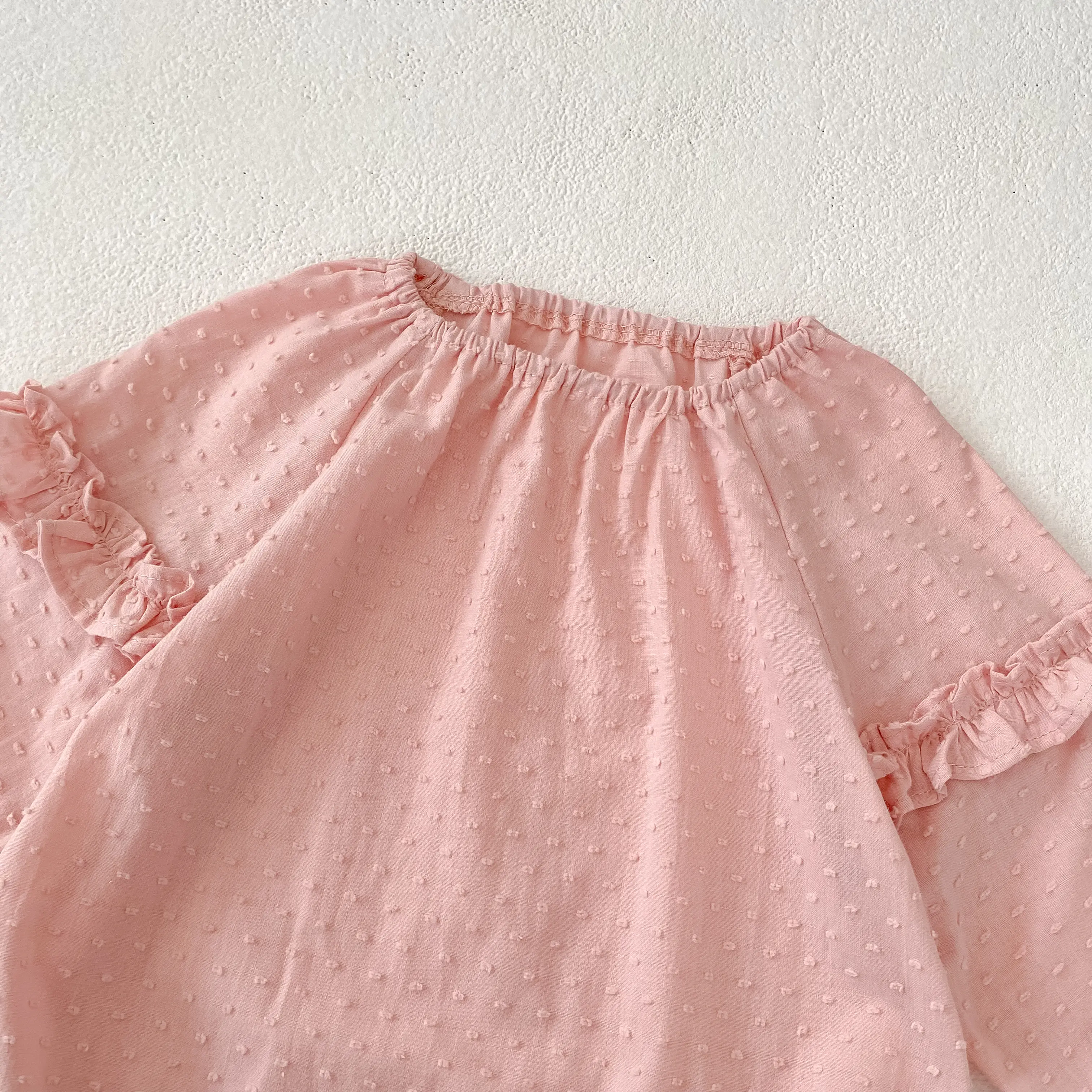 Autumn new 0-3 year old baby clothing, fashionable baby girl pink jumpsuit, exquisite bubble sleeves