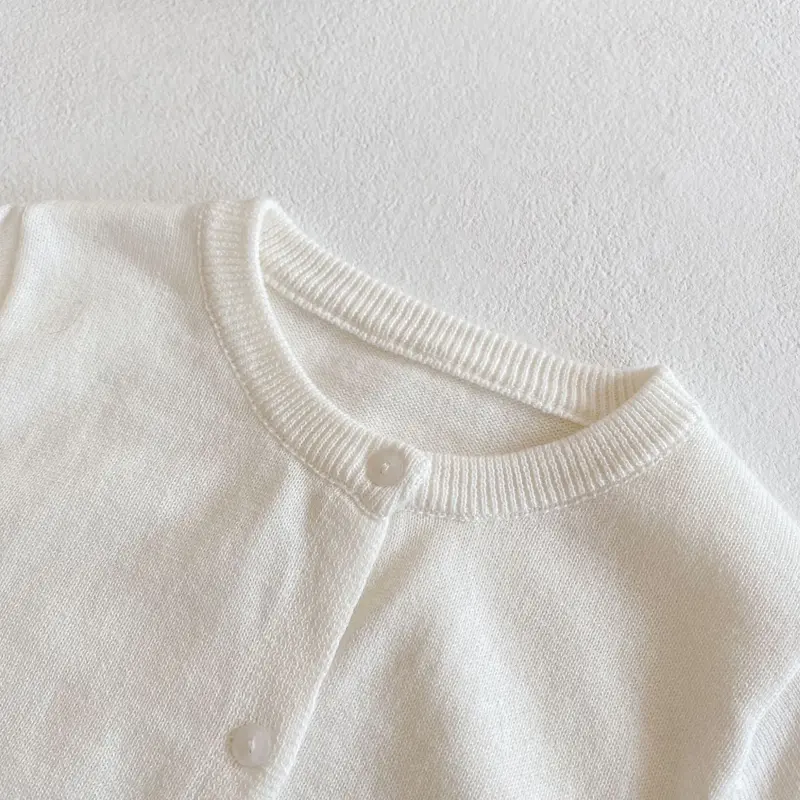 New autumn baby clothing, 0-3 year old baby girl cardigan jacket, pure cotton long sleeved knitted thin sun protection shirt