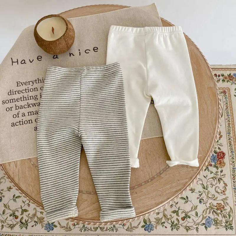 New autumn baby pants, 0-3 year old girl baby patch patchwork bottom pants, solid color versatile pants