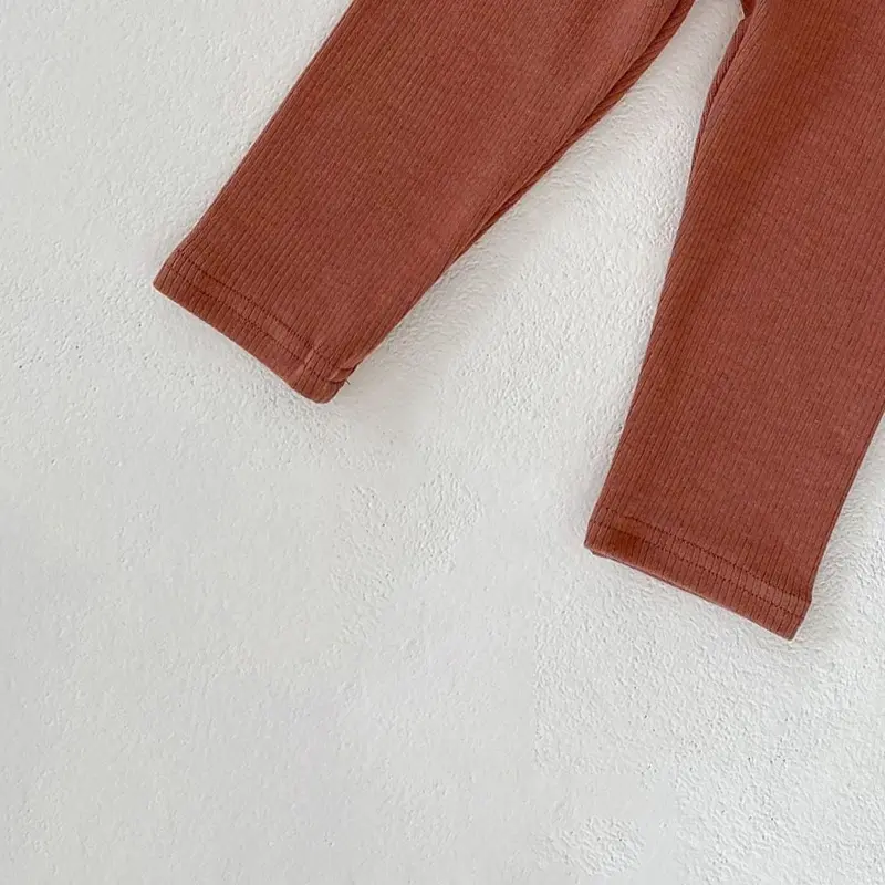 Autumn New Baby Pants, Girls' Pure Color Pattern Thread Versatile Cotton Mid Rise Underpants