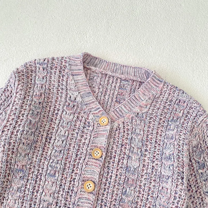 New autumn baby clothing, 0-3 year old girls, casual jacket with cotton thread knitted sweater cardigan on top