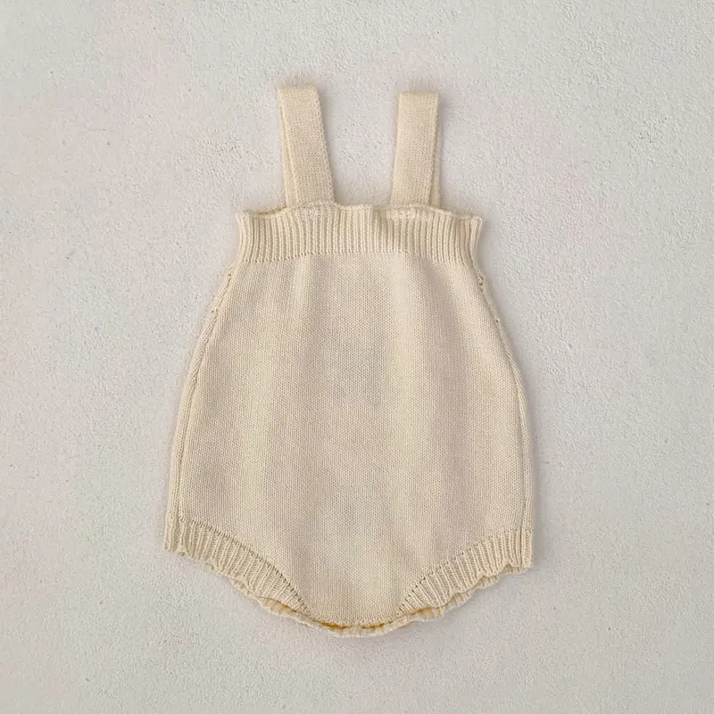 New autumn baby clothing, 0-3 year old female baby, knitted sweater embroidered jumpsuit, crawling suit