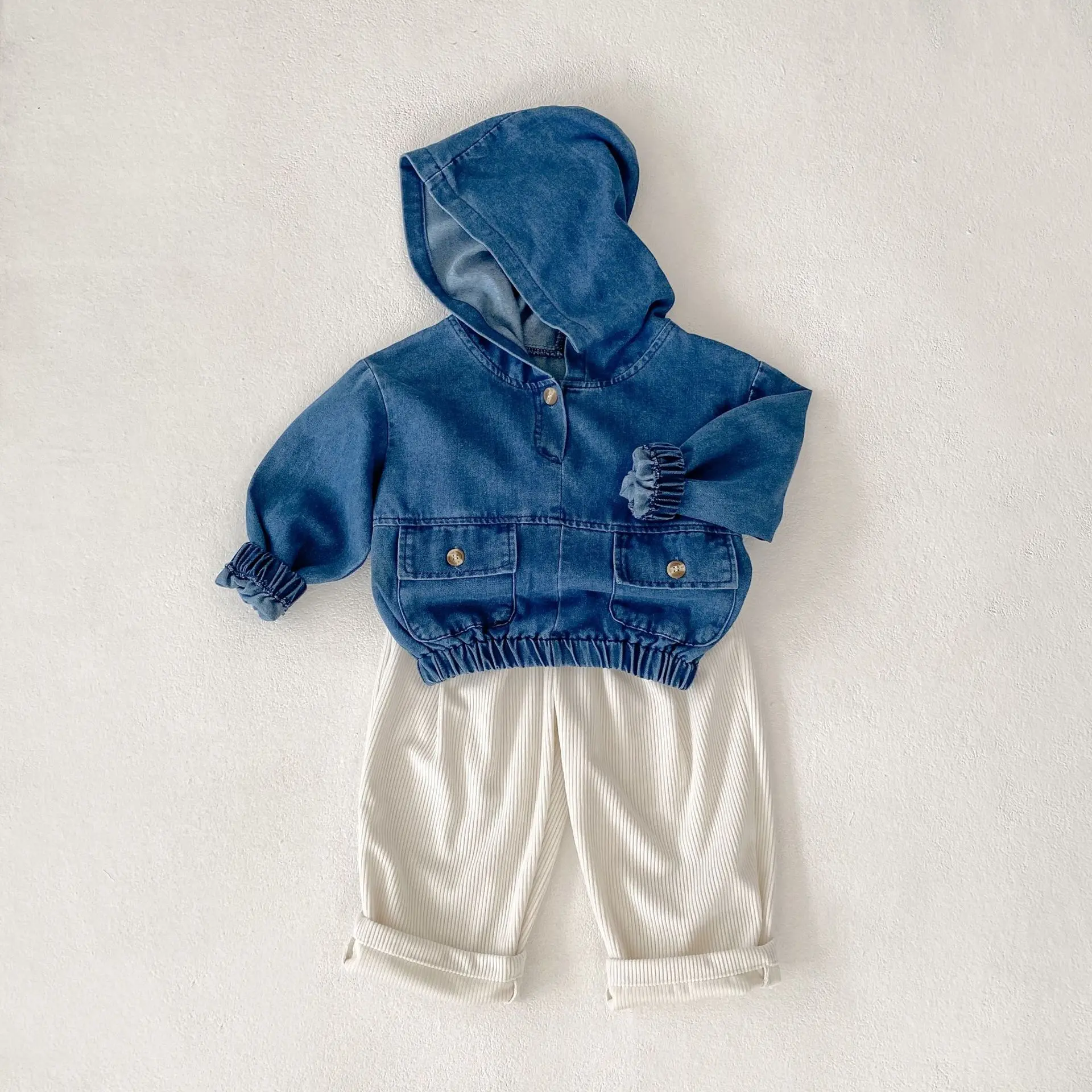 New autumn clothing for infants aged 0-3, loose corduroy pants for baby  boys and baby girls, easy to wear straight leg pants