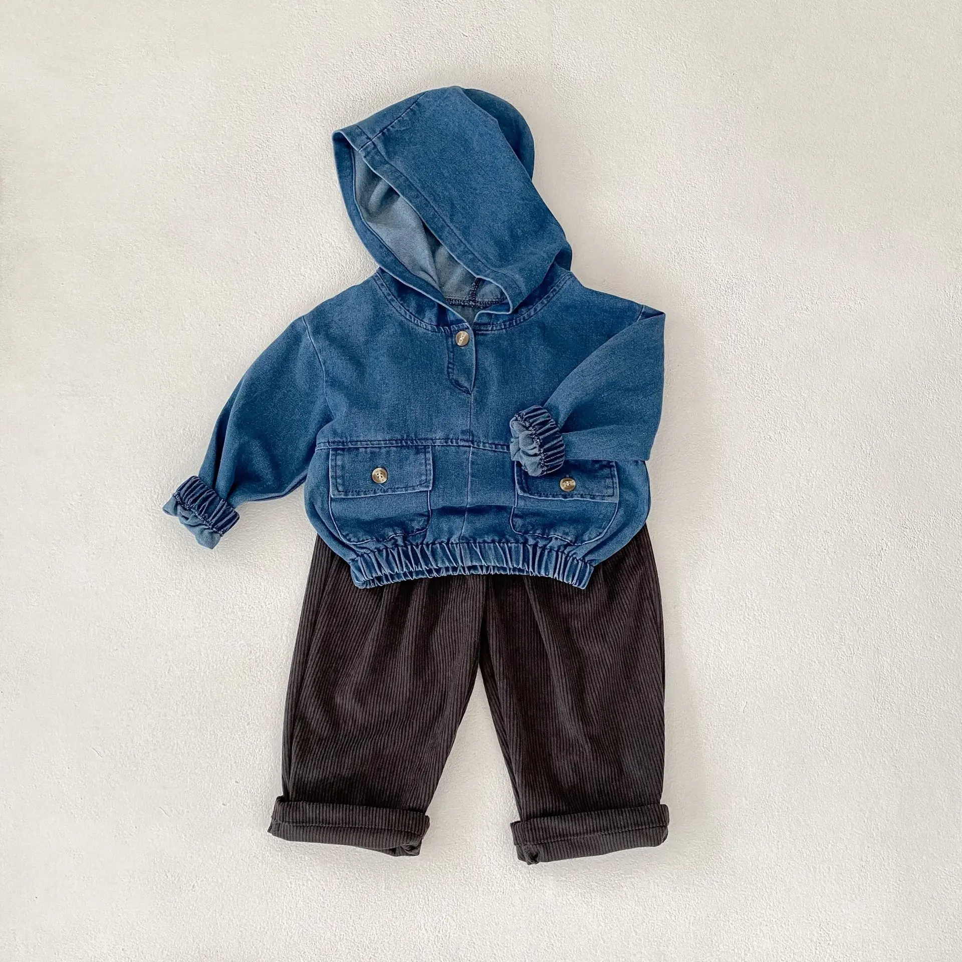 New autumn clothing for infants aged 0-3, loose corduroy pants for baby  boys and baby girls, easy to wear straight leg pants