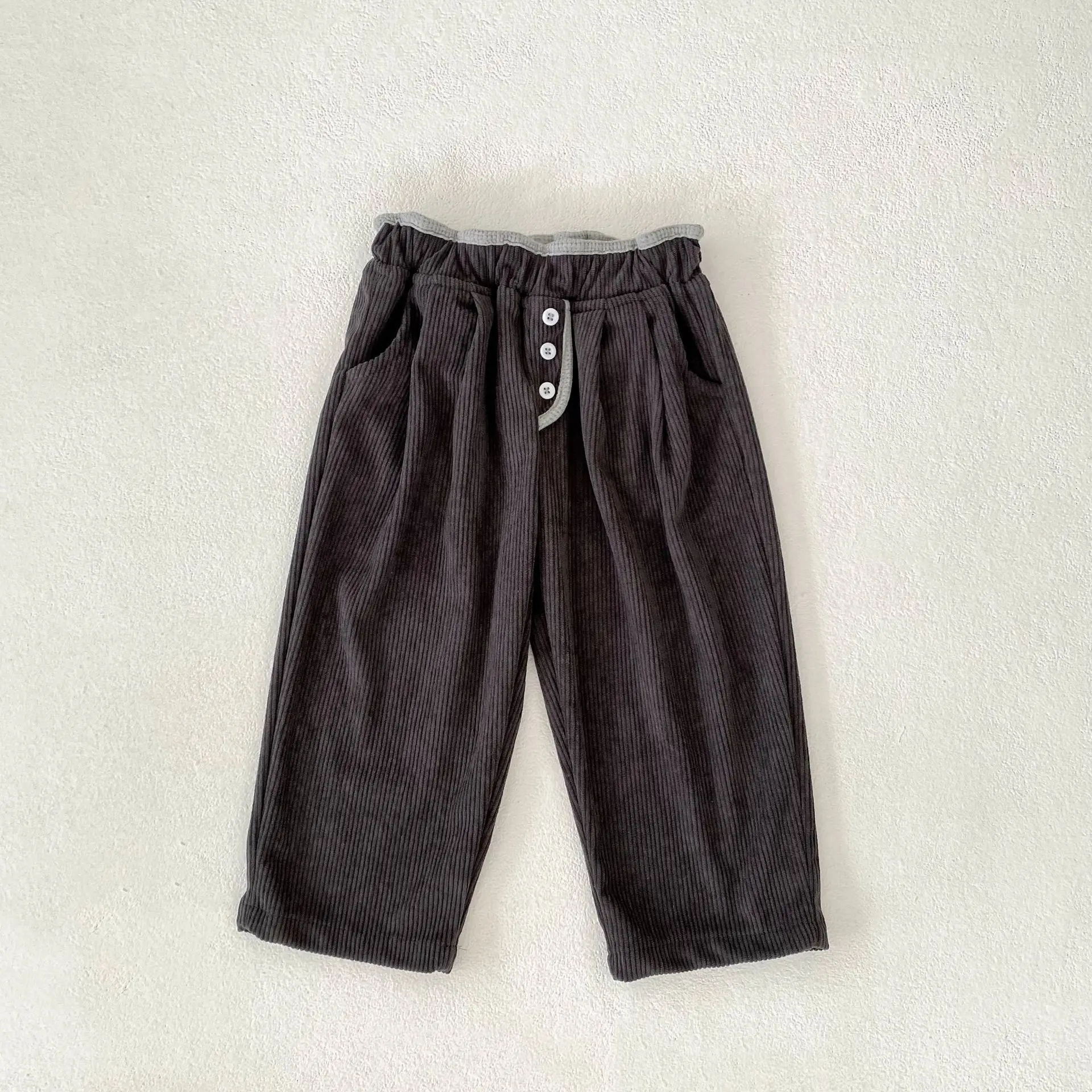 New autumn clothing for infants aged 0-3, loose corduroy pants for baby  boys and baby girls, easy to wear straight leg pants