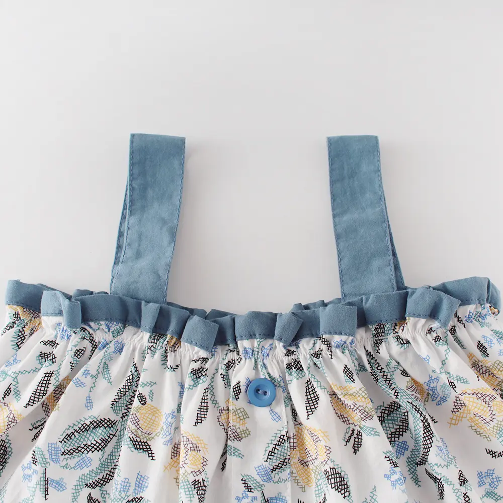 Summer New 0-3-year-old Girl Fashion Versatile Strap Set for Infants and Young Children Sleeveless Contrast Color Strap Top+Soli