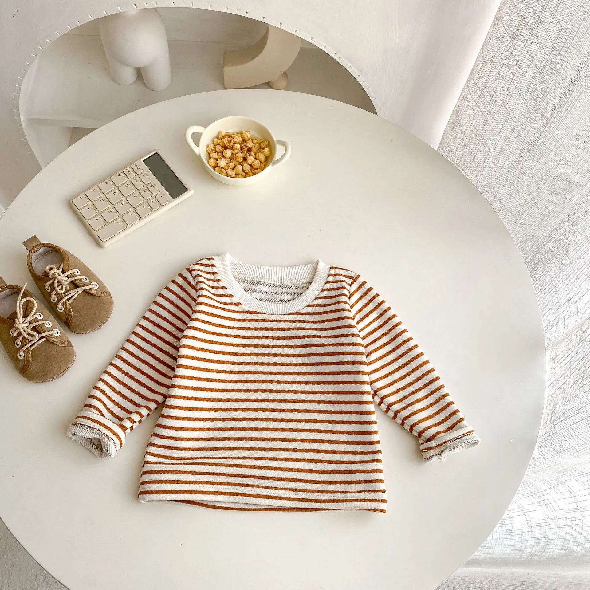 Spring and autumn new baby clothes for 0-3 years old, baby embroidered jumpsuit, striped top, you can choose from single items