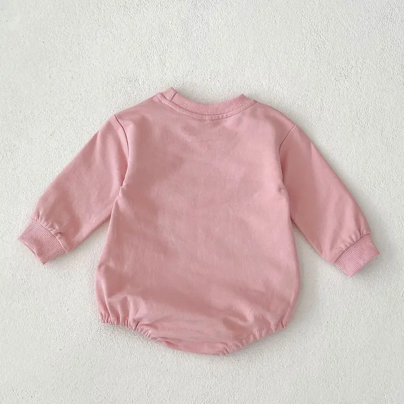 Autumn baby clothing, 0-3 year old female baby, cute printed long sleeved hoodie jumpsuit, hoodie, and climbing suit
