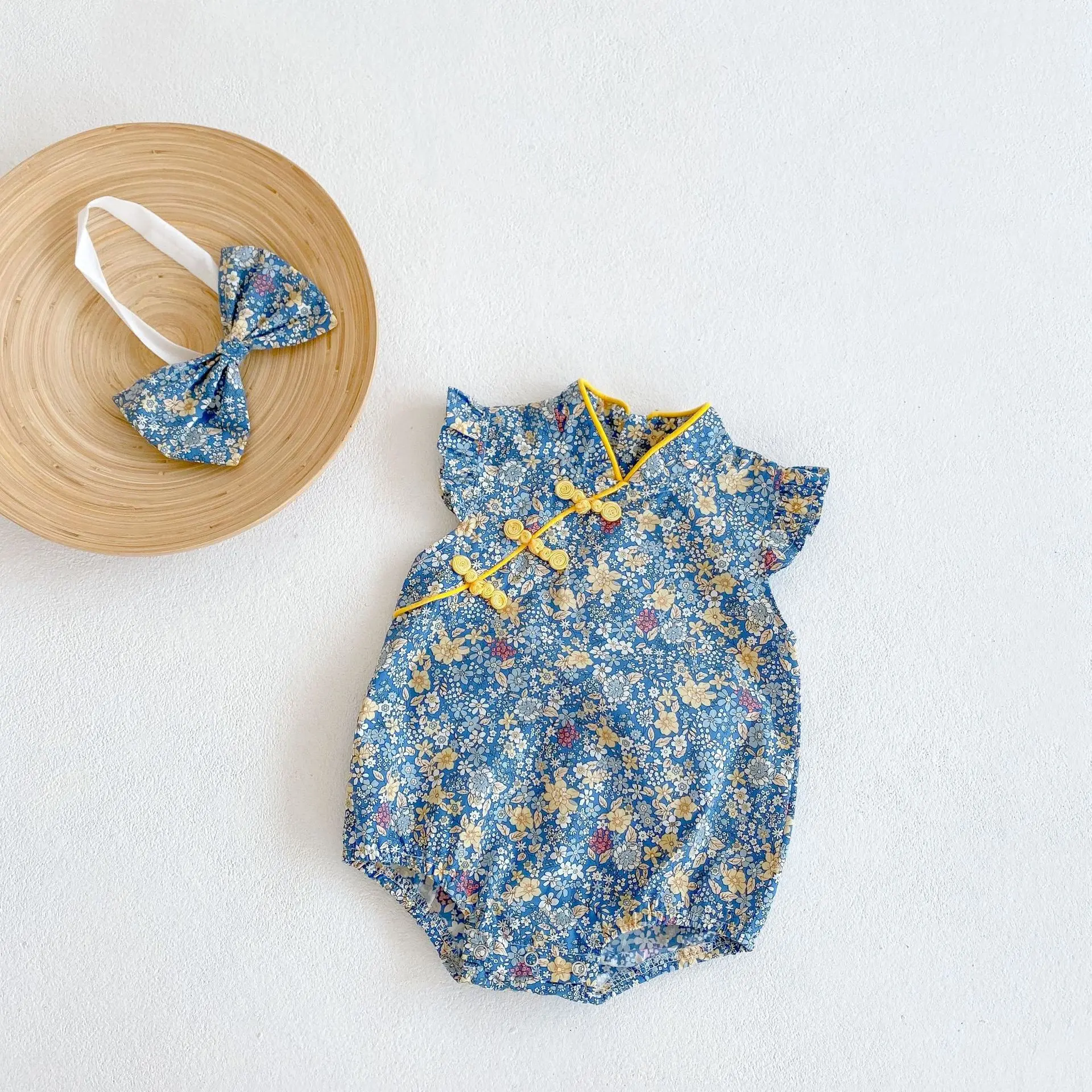 New summer 0-3 year old baby clothes, delicate baby girl clothes, sisters parent-child clothes, dresses, one-piece clothes