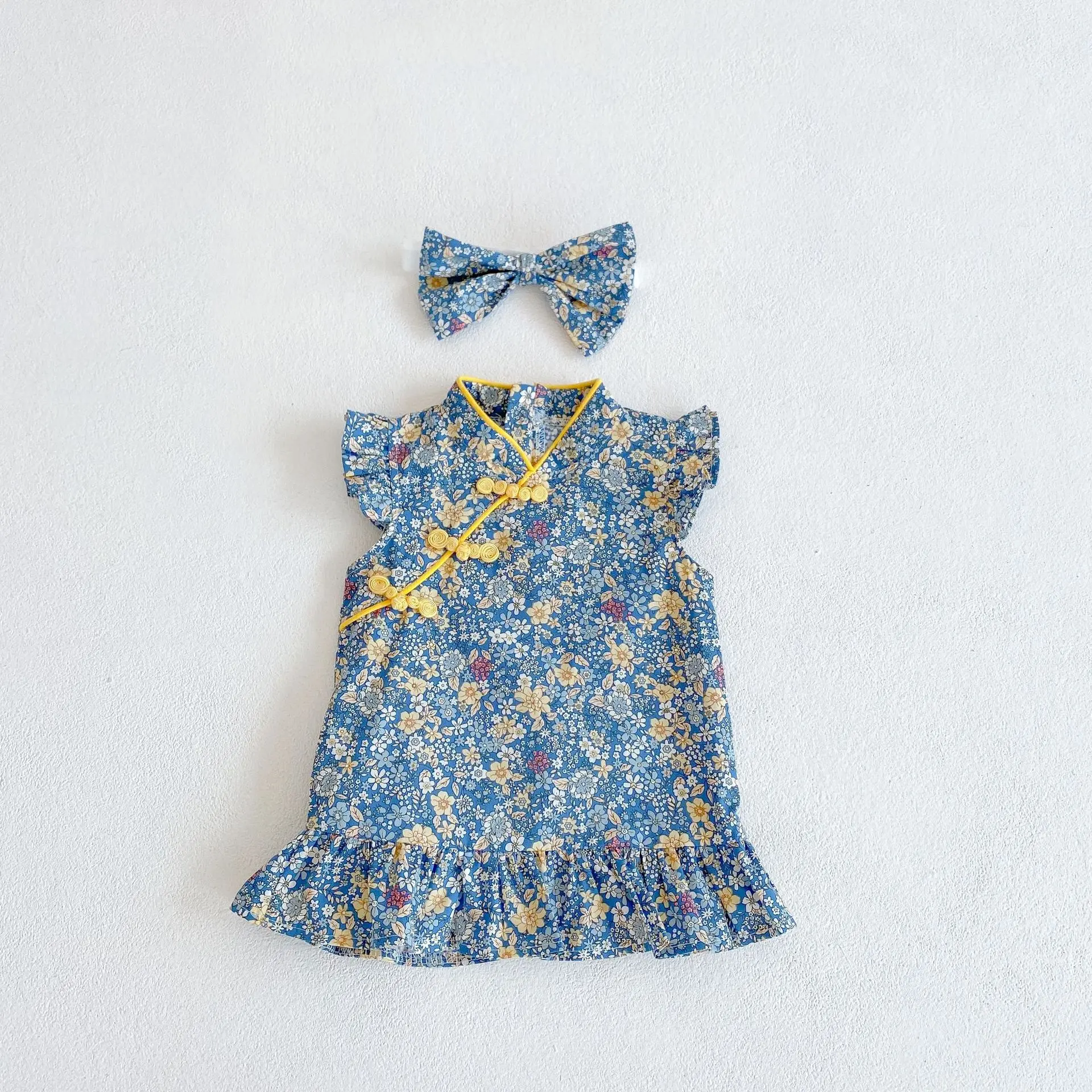 New summer 0-3 year old baby clothes, delicate baby girl clothes, sisters parent-child clothes, dresses, one-piece clothes