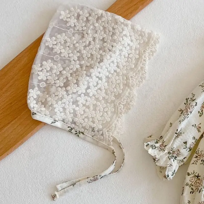 New autumn baby hat, girls aged 0-2, printed jacquard versatile small hat