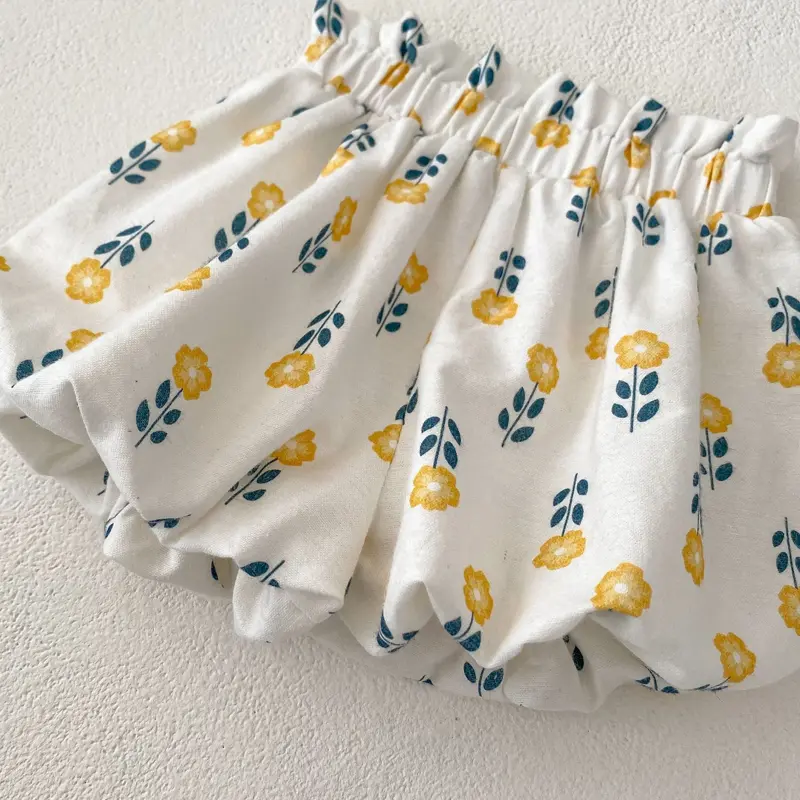 Spring New Baby Clothing, 0-3-year-old Girl's Flower Print Bud Versatile Shorts and Leggings