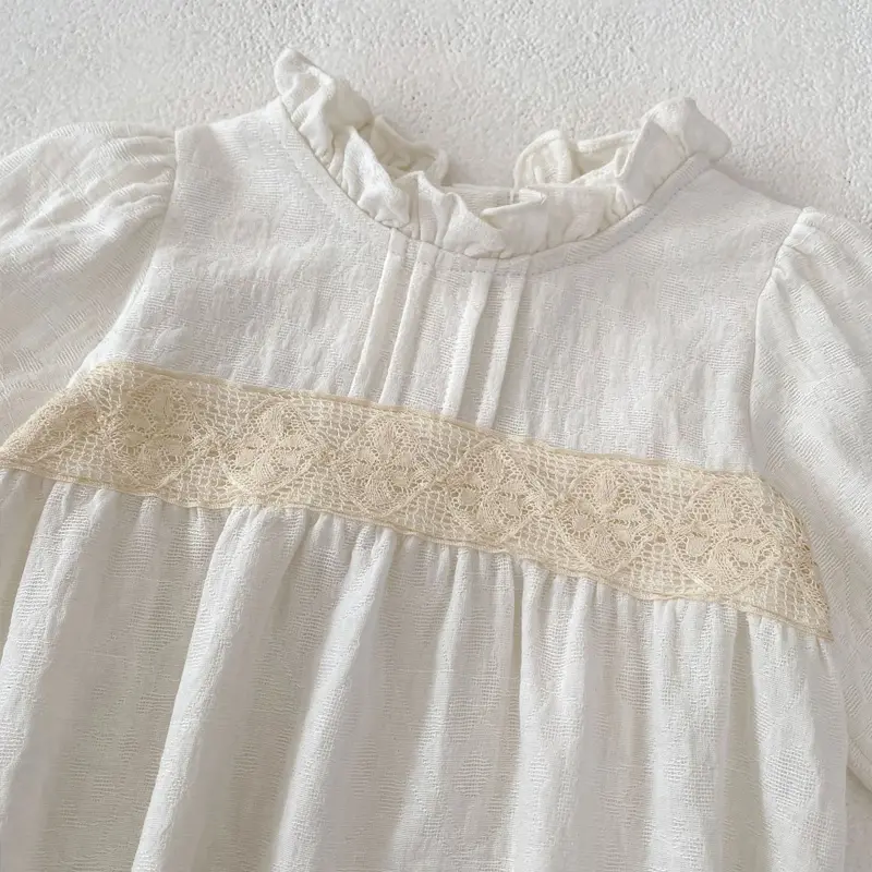 Autumn new baby clothing, 0-3 year old female baby long sleeved khaki triangle bag fart clothes crawling clothes