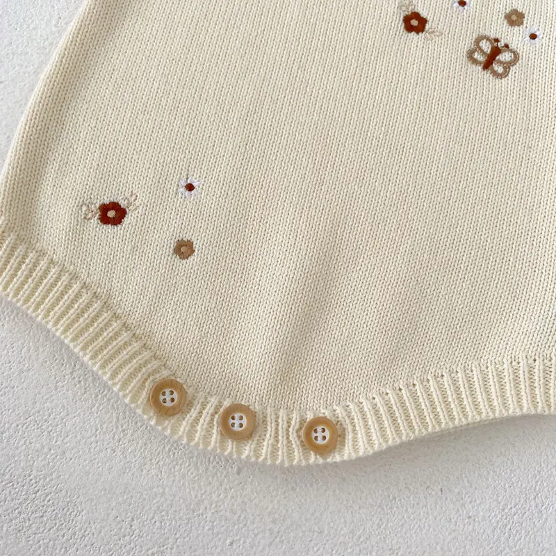 Autumn New Baby Clothing, 0-3 Year Old Girl, Embroidered Cotton Knitted Sweatshirt, Sweatshirt, Climbing Top