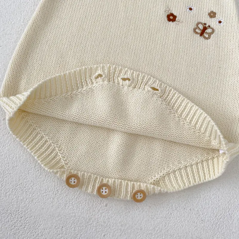 Autumn New Baby Clothing, 0-3 Year Old Girl, Embroidered Cotton Knitted Sweatshirt, Sweatshirt, Climbing Top