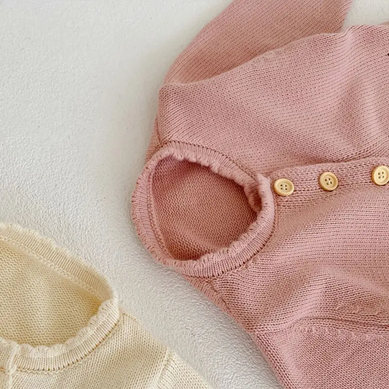 Autumn new baby clothing, 0-3 year old baby girl sweet hundred tower cardigan cotton yarn knitted sweater round neck jacket
