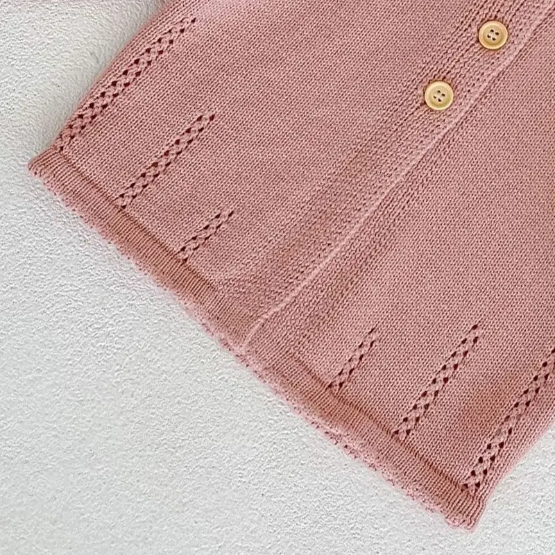 Autumn new baby clothing, 0-3 year old baby girl sweet hundred tower cardigan cotton yarn knitted sweater round neck jacket