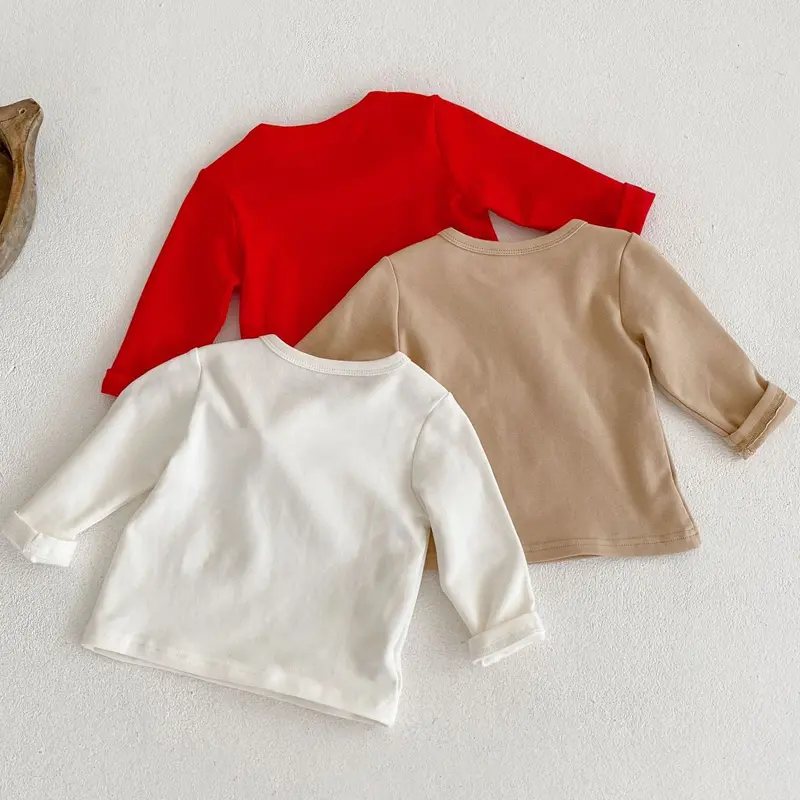 New autumn baby clothing, 0-3 year old girls, t-shirt round neck long sleeved base shirt, rabbit print top
