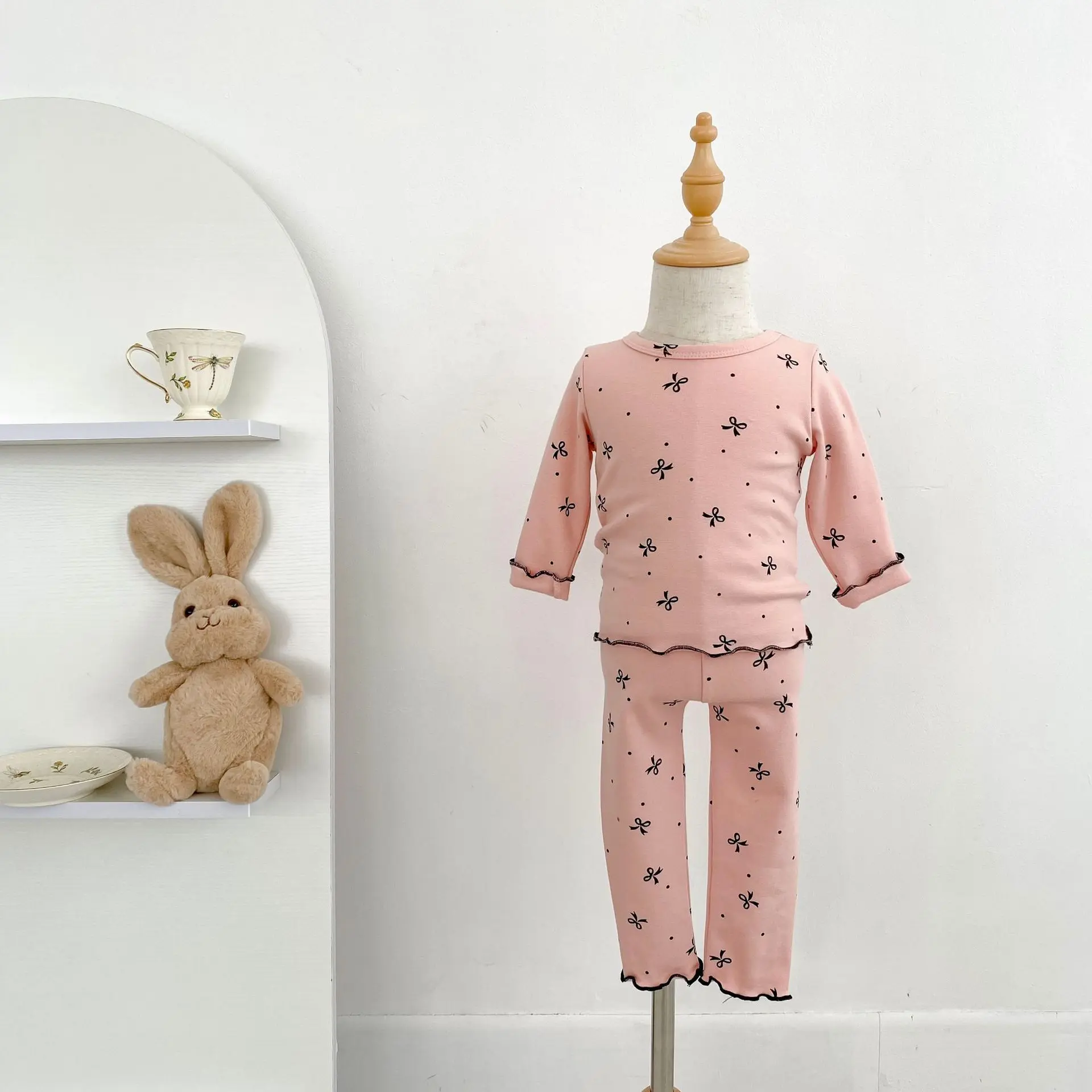 Autumn new 0-3 year old baby clothing, cute baby girl set, soft autumn clothing set, pajamas